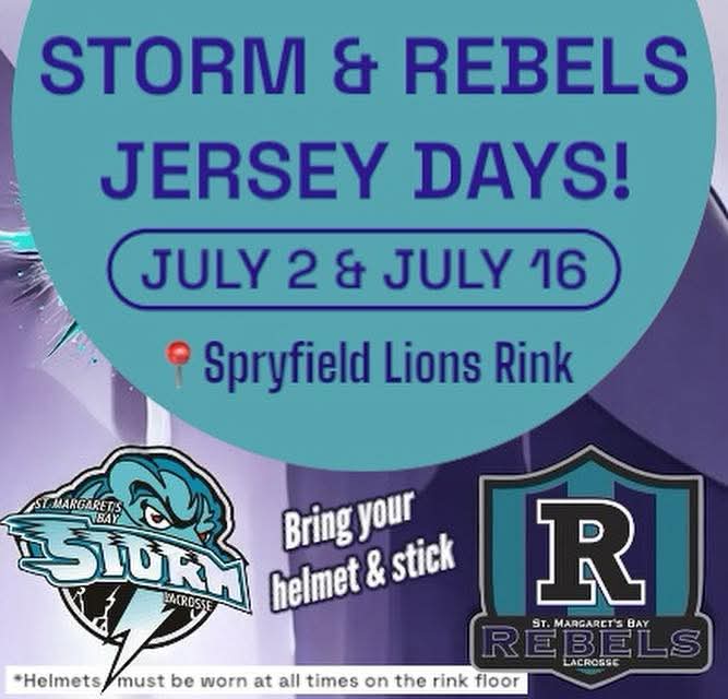 Storm & Rebels Jersey Days! July 2 &16